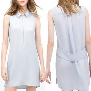 Zara Basic Blue Shirt Dress